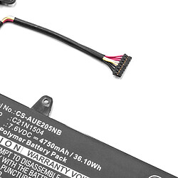 vhbw Batterie remplacement pour Asus C21N1504 pour ordinateur portable Notebook (4750mAh, 7,6V, Li-polymère)