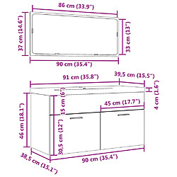 vidaXL Ensemble de meubles de salle de bain 3 pcs chêne sonoma pas cher