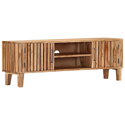 Maison Chic Meuble TV scandinave - Banc TV pour salon 130 x 30 x 45 cm Bois d'acacia massif -MN35677