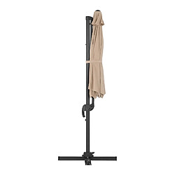 Acheter Helloshop26 Parasol déporté rond diamètre 300 cm inclinable et pivotant crème 14_0007586