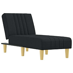 Maison Chic Chaise longue Jardin| Bain de soleil Relax | Transat noir tissu -GKD31380