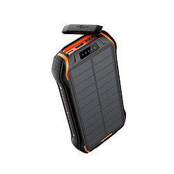 Chrono Solar Power Bank Wireless Portable Chargeur externe Batterie de charge rapide étanche chargeur de téléphone portable 26800mAh,(Orange)