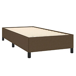 Acheter Maison Chic Structures de lit + matelas,Lit à sommier tapissier avec matelas Marron foncé 90x190 cm -MN30879