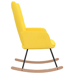 Avis vidaXL Chaise à bascule Jaune moutarde Tissu