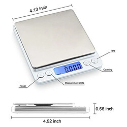 Acheter Universal Balance de cuisine numérique de qualité Mini poche en acier inoxydable Bijoux de précision Balance électronique Poids Kim grammes Précision 500g/0.01g