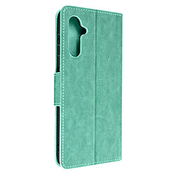 Avizar Pochette Folio pour Galaxy A14 4G et 5G Motif Papillon Support Vidéo Vert