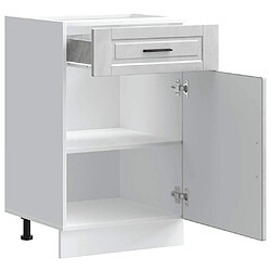 Acheter vidaXL Armoire de cuisine Porto gris béton bois d'ingénierie