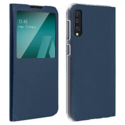 Avizar Housse Samsung Galaxy A50 Etui à Clapet Fenêtre Coque Ultra-fin bleu nuit