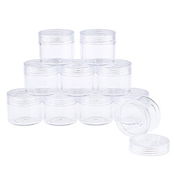 10x Pot De Maquillage Transparent Rond Vide Pot Poudre Crème De Voyage Contenant Cosmétique 20g pas cher