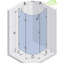 Avis Parois de douche universelle RIHO SCANDIC MISTRAL M308 en verre clair