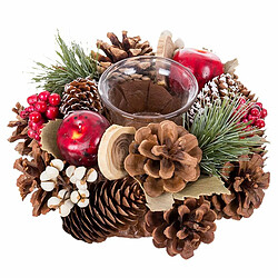 BigBuy Home Décorations de Noël Multicouleur Naturel 18 x 18 x 8,5 cm