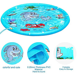 BESTA Tapis d'arrosage gonflable pour enfants, tapis d'eau d'extérieur de 170 cm - Bébé - Tapis de jeu amusant pour fontaine de jardin de 1 à 12 ans, filles, garçons ou chiens Pataugeoire d'extérieur avec tapis d'arrosage Fun