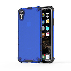 Wewoo Coque Rigide antichoc en nid d'abeille PC + TPU pour iPhone XR bleu