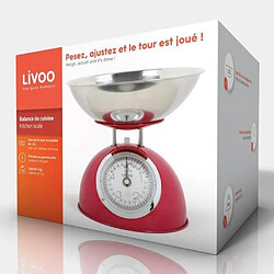 Acheter Livoo Balance de cuisine Avec bol en acier inoxydable de 1.8L Rouge design rétro