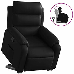 Maison Chic Fauteuil Relax pour salon, Fauteuil inclinable Noir Similicuir -GKD46849