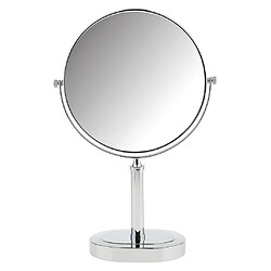 Miroir de maquillage de salle de bain de double côté libre vanité en acier 3x grossissement