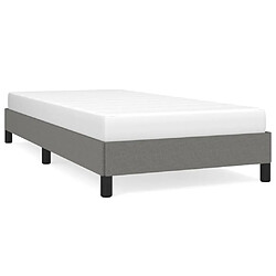 vidaXL Cadre de lit sans matelas gris foncé 80x200 cm tissu