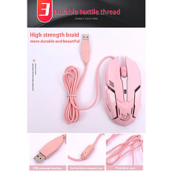 Universal Souris de jeu rose, puce de jeu haut de gamme professionnelle et bouton sensible réglable pour réduire le bruit. pas cher