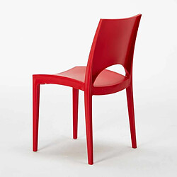 Acheter 24 Chaises Paris Grand Soleil en polypropylène Restaurant bar café promo stock, Couleur: Rouge