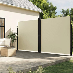 Maison Chic Auvent latéral rétractable | Store latéral | Brise-vue latéral crème 220x600 cm -GKD13155