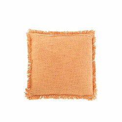 Paris Prix Coussin Déco Franges Velours 45x45cm Orange