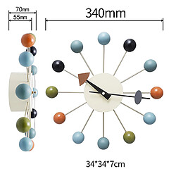 Avis Horloge murale décorative horloge murale multicolore