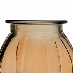 Avis BigBuy Home Vase Caramel verre recyclé 18 x 18 x 16 cm