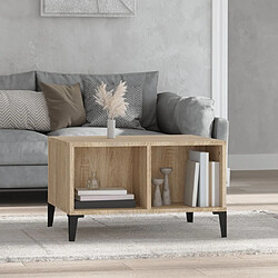 Maison Chic Table basse,Table Console Table d'appoint, Table pour salon Chêne sonoma 60x50x36,5 cm Bois d'ingénierie -MN27903