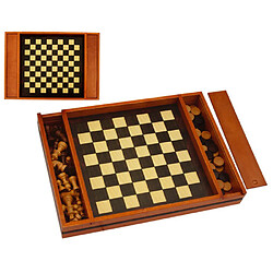 Coffret échecs / dames (45x35cm)