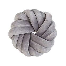 Beliani Coussin AKOLA Velours 30 x 30 cm Unicolore Gris