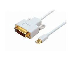 Avis Disney Mini Displayport-DVI M-M DVI-D Dual Link 24+1, Passive White, Gold plated, 2M