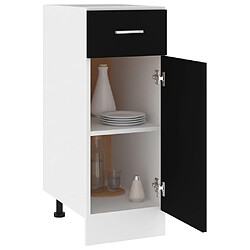 Avis vidaXL Armoire de plancher à tiroir Noir 30x46x81,5 cm Aggloméré