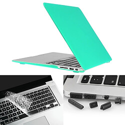 Wewoo Housse Étui vert pour Macbook Air 13,3 pouces 3 en 1 Coque de protection en plastique dur givré avec clavier de et prise de poussière de port