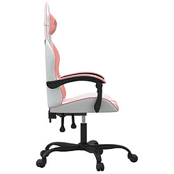 Avis vidaXL Chaise de jeu Blanc et rose Similicuir