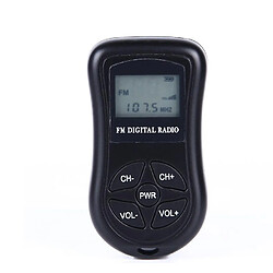 Universal Radio de poche, LCD portable Affichage de la radio Digital Mini FM Radio avec écouteurs et Lanyard Small Handheld Battery Faire Wireless Radio pour marcher J pas cher