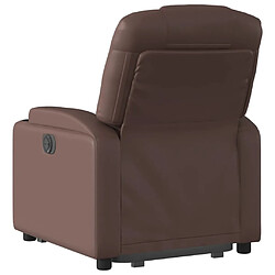 Acheter Maison Chic Fauteuil Relax pour salon, Fauteuil inclinable électrique marron similicuir -GKD56710