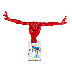 Vente-Unique Grande statue SOLEDAD II en résine - L.73 x H.57 cm - rouge