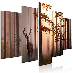 Artgeist Tableau - Morning (5 Parts) Wide Brown [100x50]