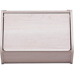 Iris Ohyama, Niche de rangement avec porte pliante en bois - Boîte de rangement empilable modulaire en bois STB-400D - Chêne clair, L40 x P38,8 x H30,5 cm 531485