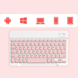 Universal Nouveau clavier Bluetooth pour Apple iPad Tablette Huawei M6 Android Universel Rechargeable 10 Pouces | Clavier (Rose)