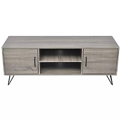 Acheter Helloshop26 Meuble télé buffet tv télévision design pratique 120 cm gris 2502259