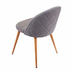 Acheter Mendler 2x chaise de salle à manger HWC-D53, fauteuil, style rétro années 50, en tissu ~ gris foncé