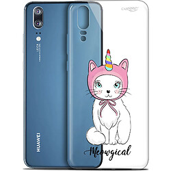 Caseink Coque arrière Huawei P20 (5.8 ) Gel HD [ Nouvelle Collection - Souple - Antichoc - Imprimé en France] Ce Chat Est MEOUgical