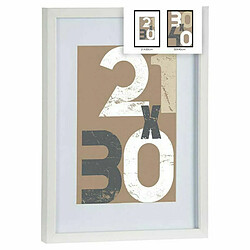 Gift Decor Porte photos mural Blanc verre Bois MDF 32,5 x 2,5 x 42,5 cm (6 Unités)