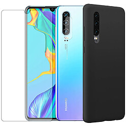 Protection intégrale Verre Trempé pour Huawei P30 + Verre Trempé Caméra Arrière + Coque souple silicone Noire - Visiodirect -