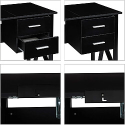 Acheter Relaxdays Noir Bureau avec pupitre inclinable, réglable, Table de Laptop ou de Dessin, 75 x 110 x 55 cm, Panneau de Particules, Fer