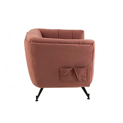 Inside 75 Fauteuil Lounge MARIANAH Rose Antique pas cher