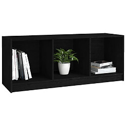 Avis vidaXL Meuble TV Noir 104x33x41 cm Bois de pin massif