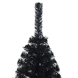 Acheter vidaXL Demi sapin de Noël artificiel avec support Noir 120 cm PVC