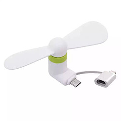 (Blanc) 2 en 1 Mini Refroidisseur de Ventilateur de Téléphone Portable Portable